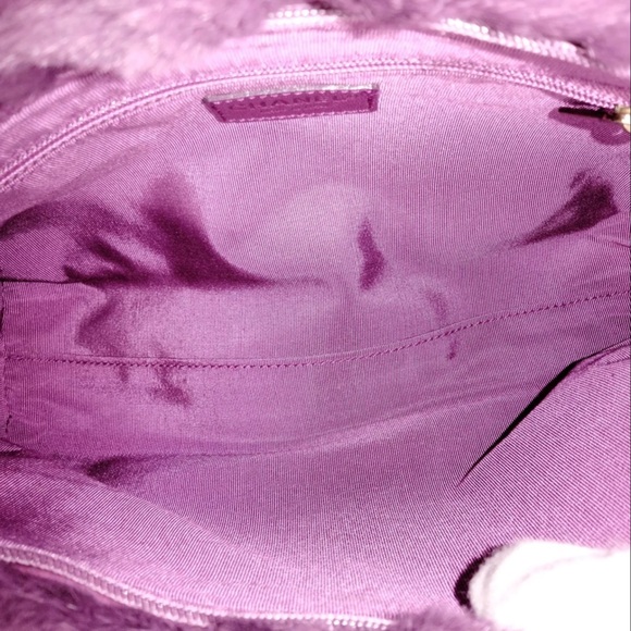 Chanel Coco Mark Purple Fur Shoulder Bag - Picture 13 of 15